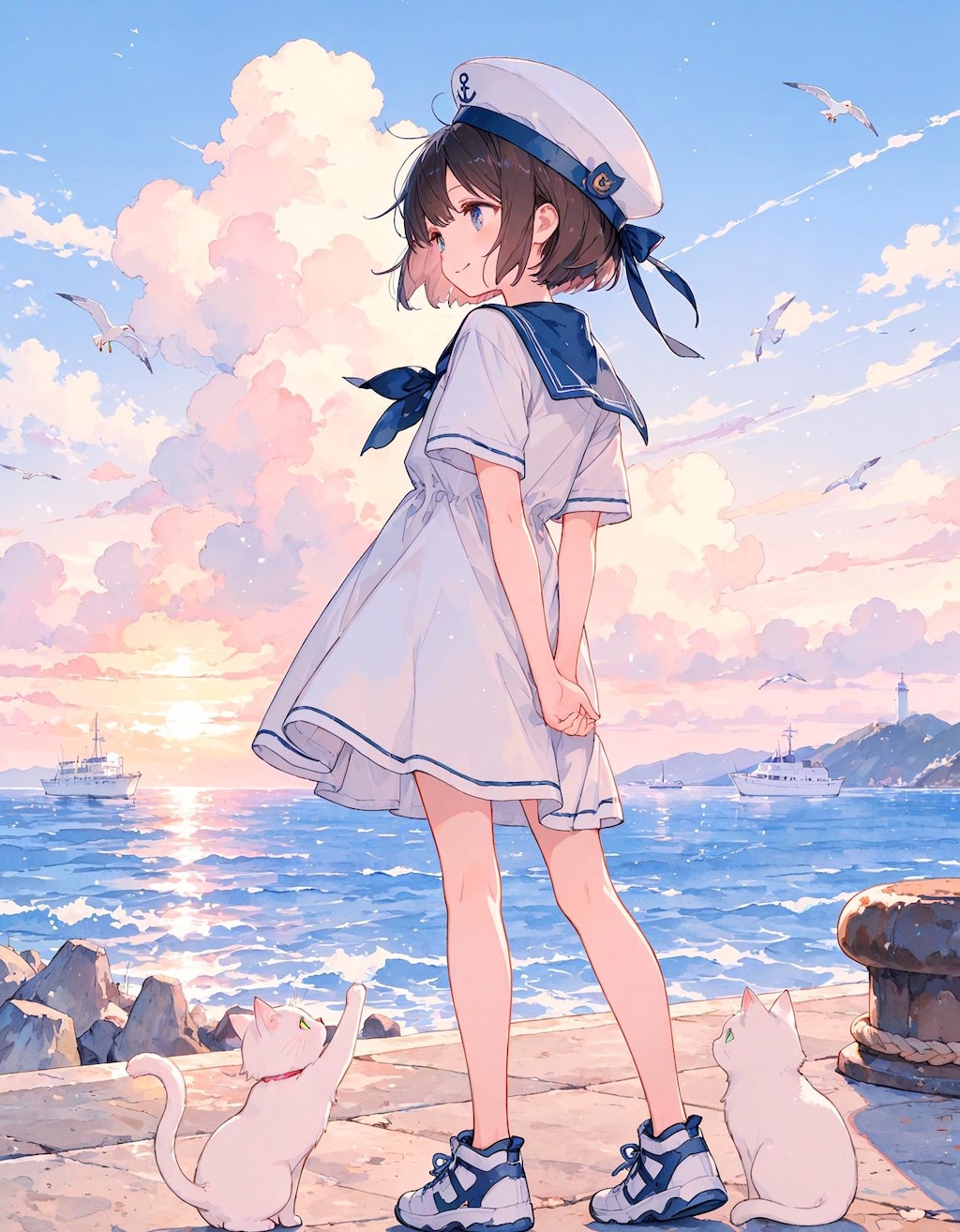 海辺の少女