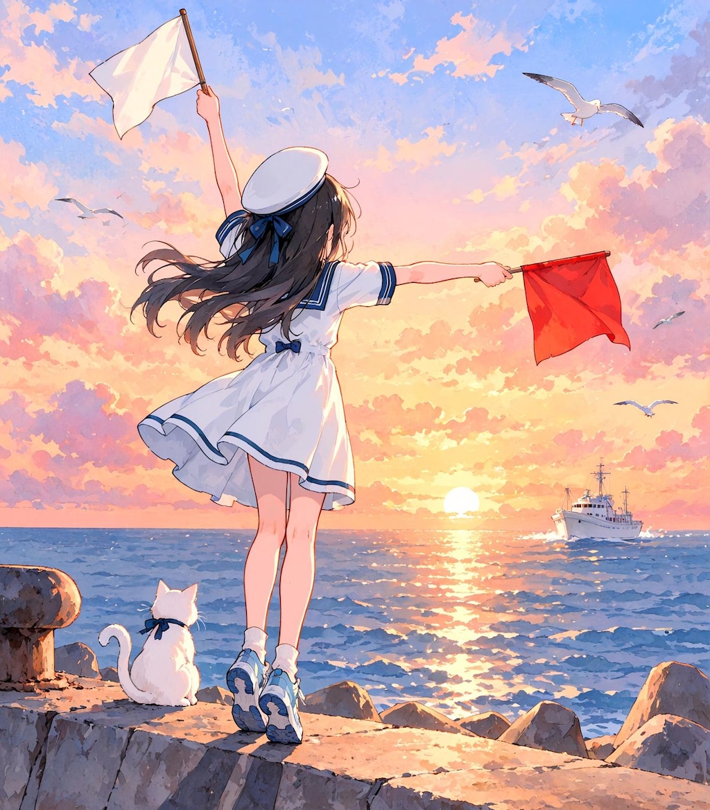 海辺の少女