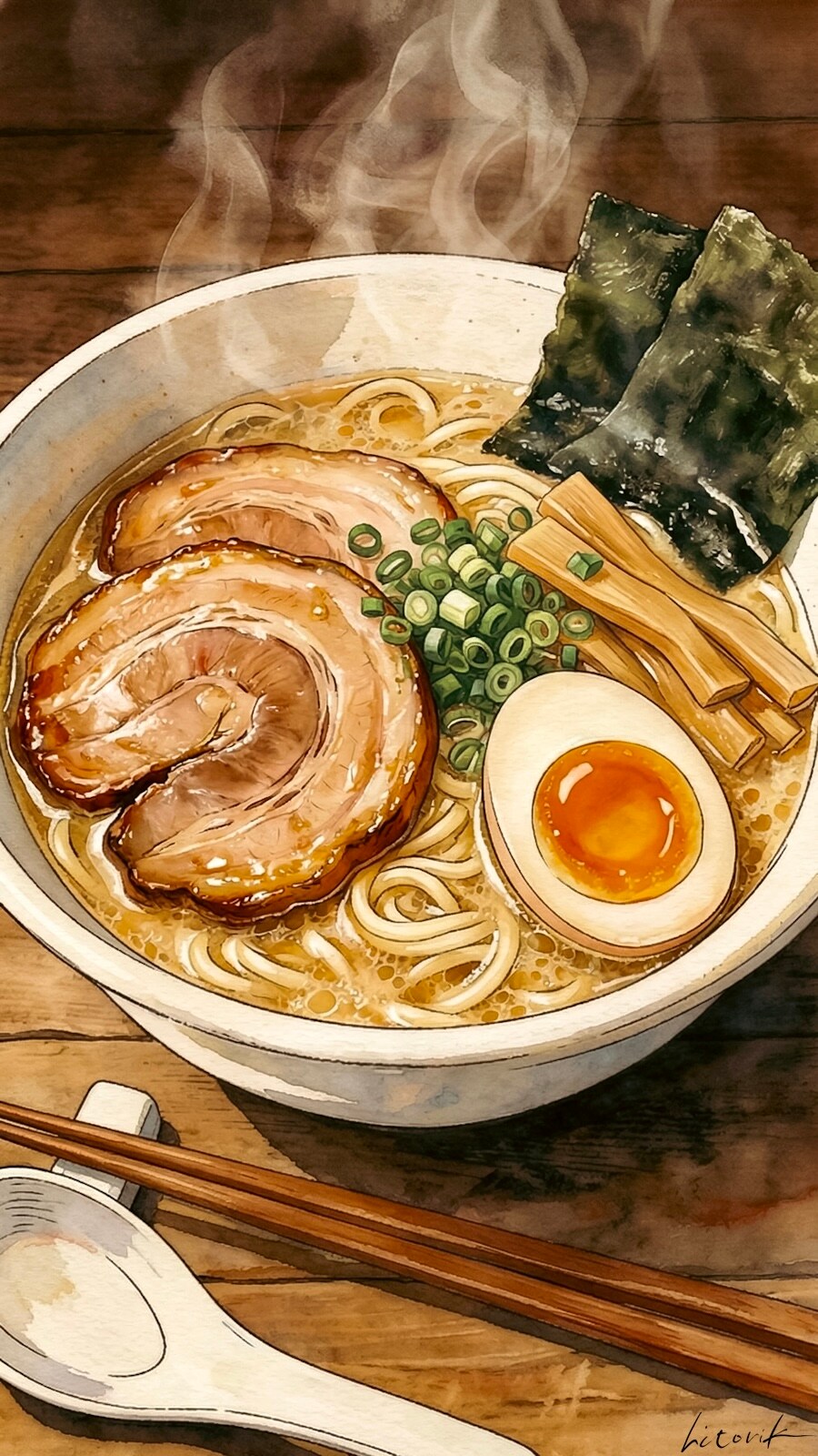 湯気まで美味しい瞬間／スマホ壁紙アーカイブ