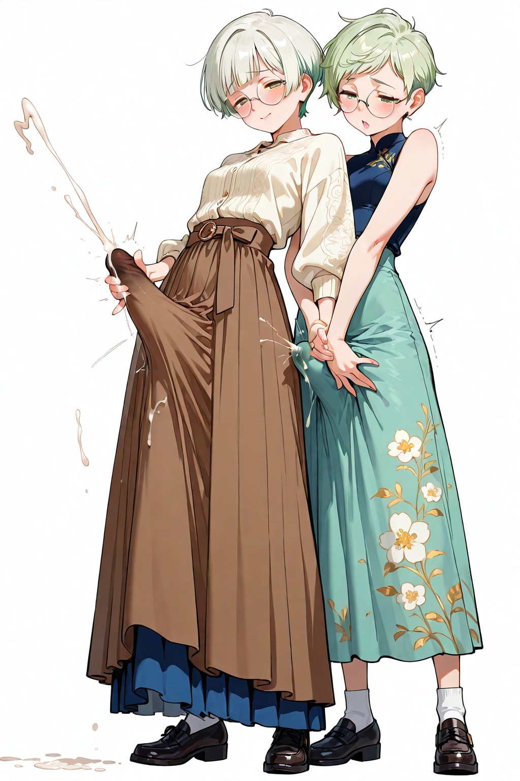 Midori feeling each other skirt