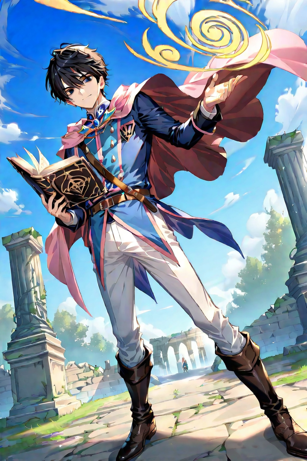 ファンタジーな洞窟地下、大きな男性学者2-3-3-9-3