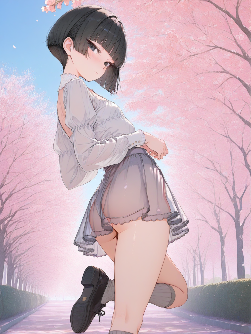 美央とサクラ_ワカメちゃん