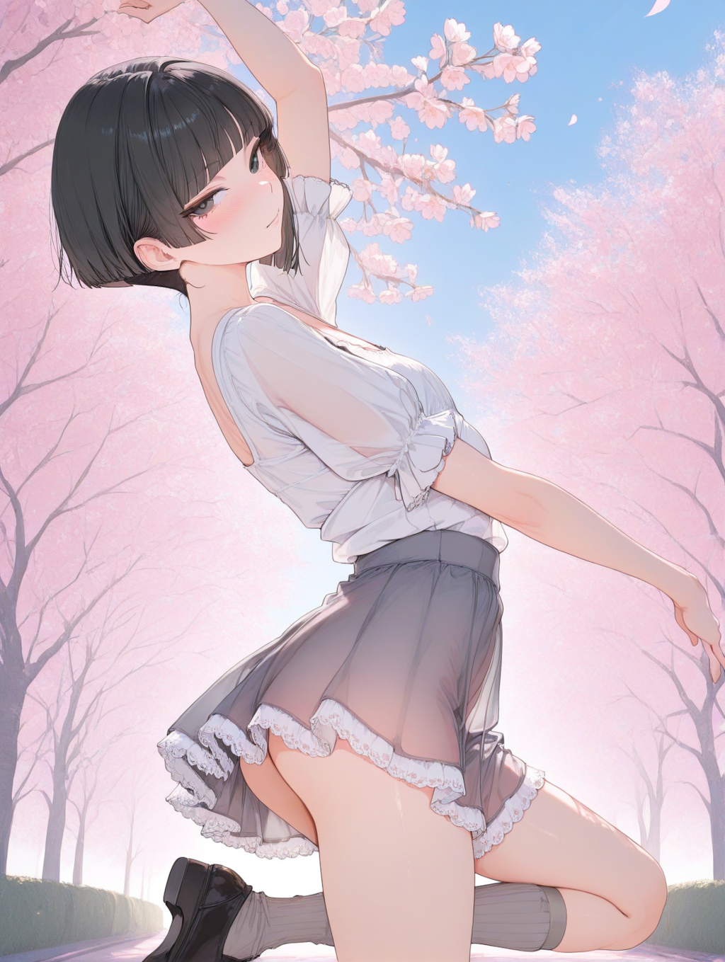 美央とサクラ_ワカメちゃん