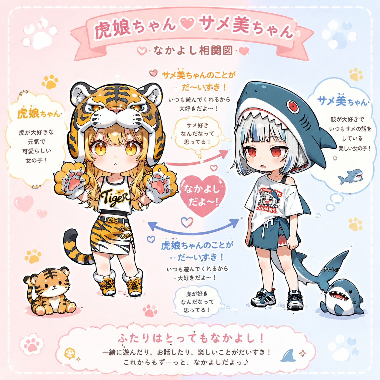 🐯相関図🦈 | の人気AIイラスト・グラビア