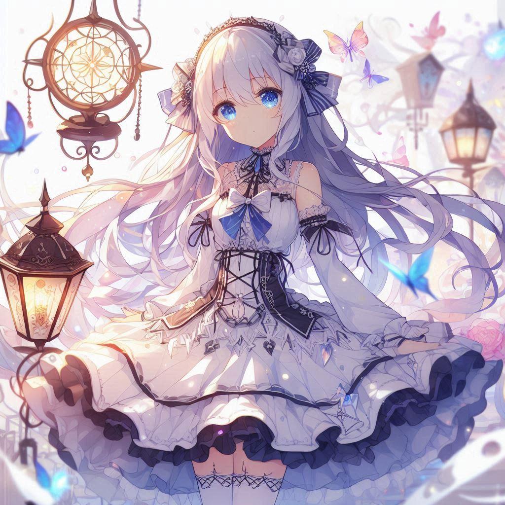 白髪の可愛い女の子【215】