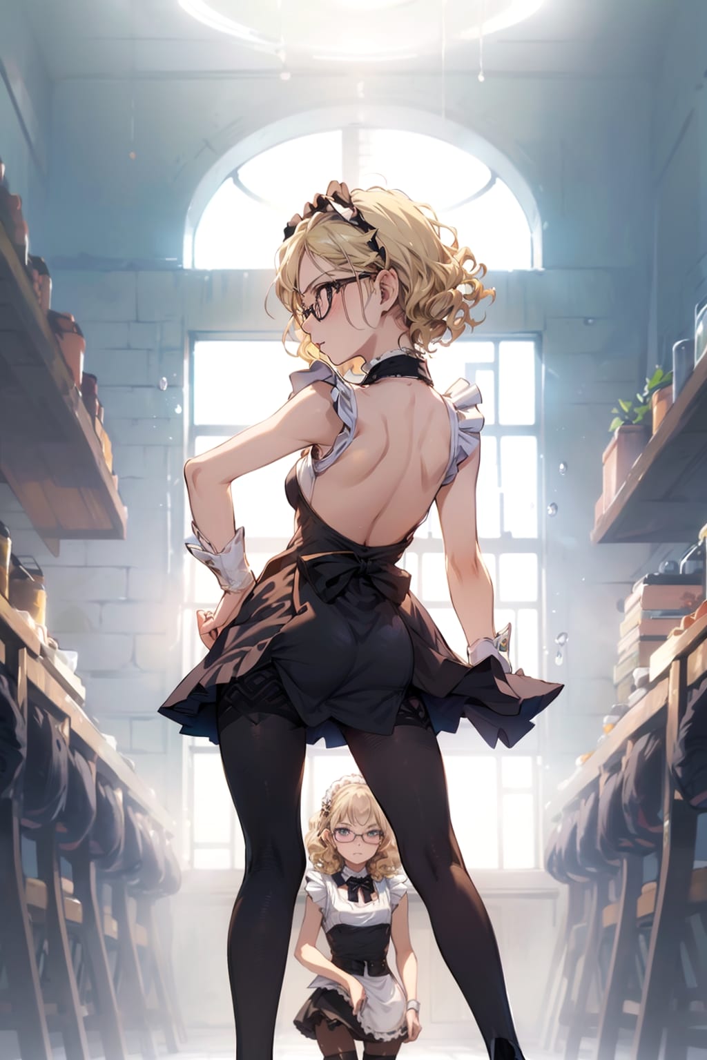 メイドの眼鏡っ娘 | の人気AIイラスト・グラビア