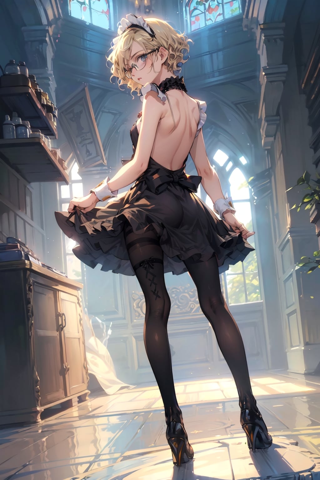 メイドの眼鏡っ娘