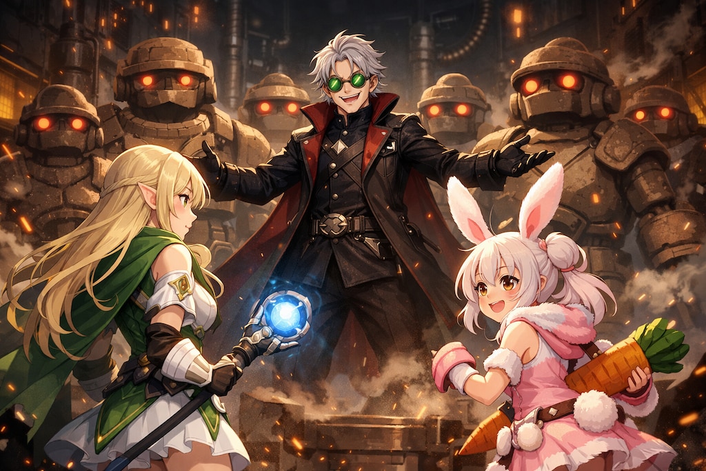 エルフ少女と 兎耳少女の冒険