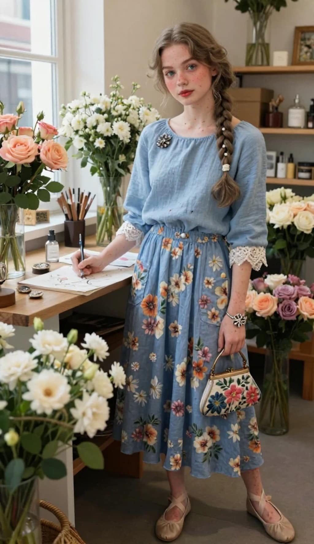 花を買う
