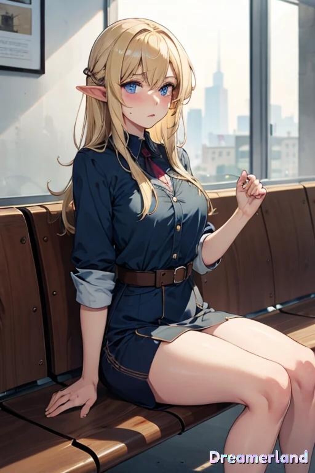 満員電車でグッタリのハイエルフ