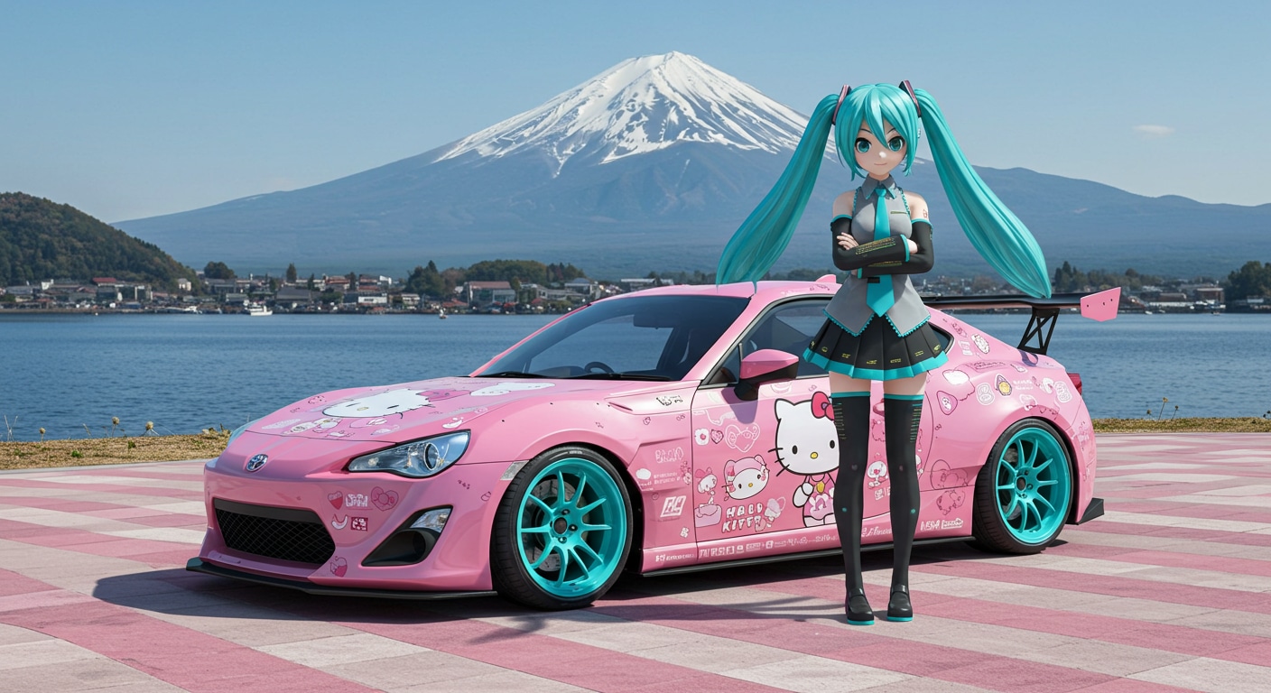 初音ミクとハローキティサイオン | の人気AIイラスト・グラビア