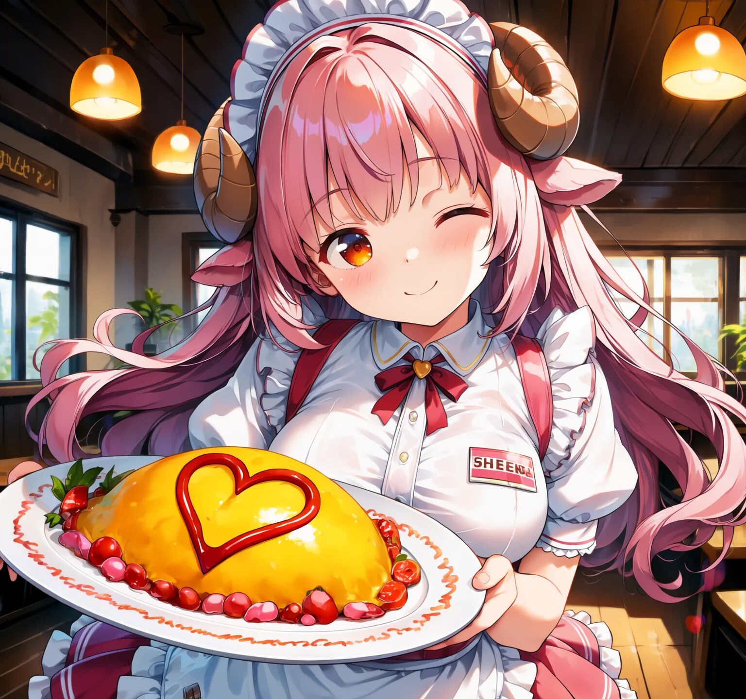 ピンクな二人