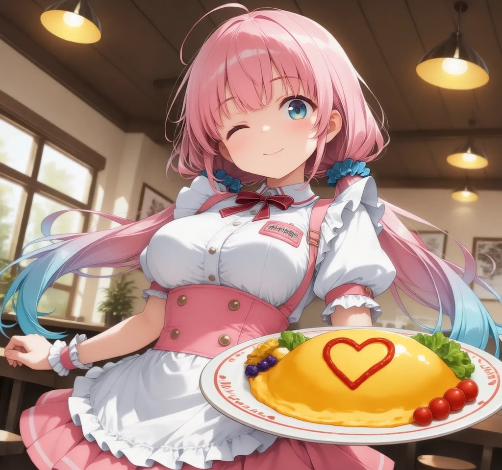 ピンクな二人
