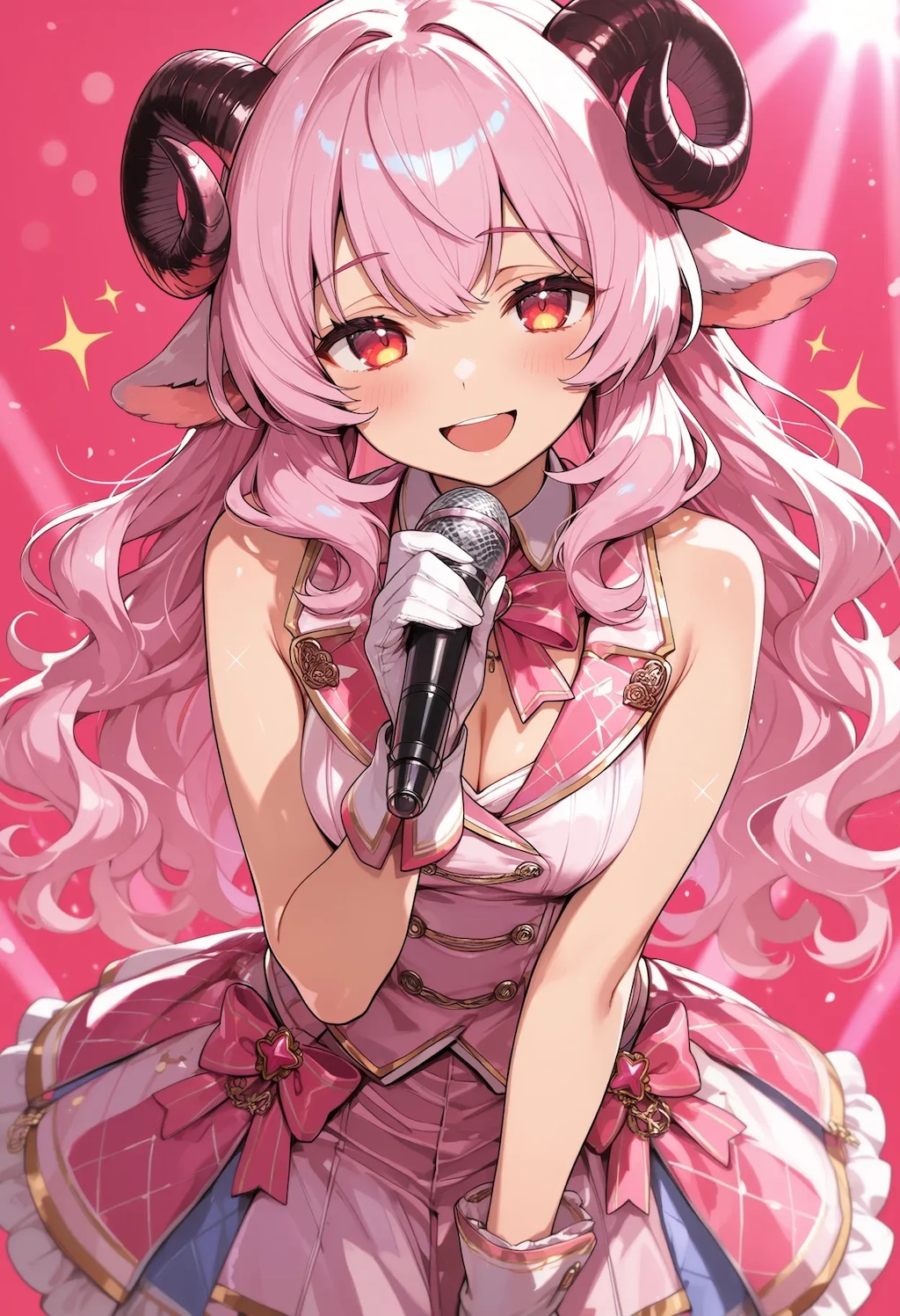 ピンクな二人
