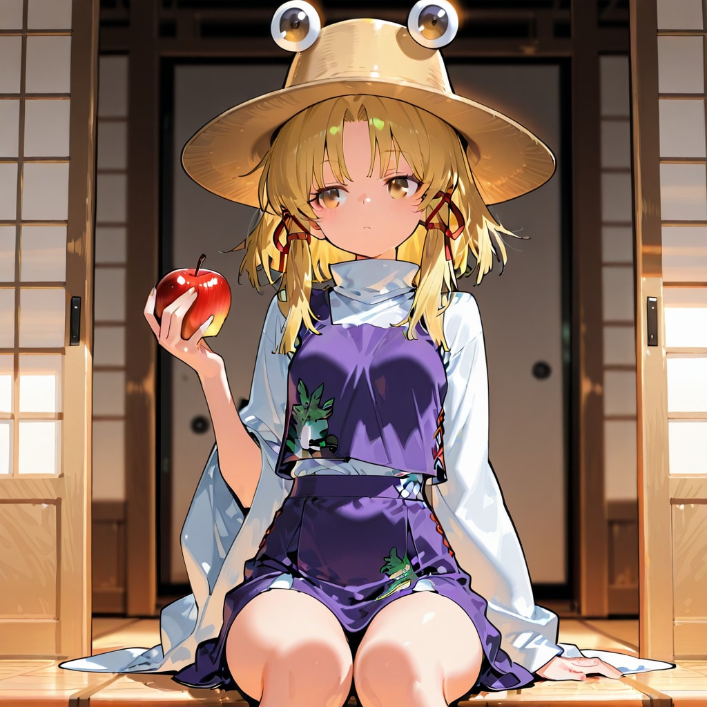 リンゴを持つ諏訪子 | の人気AIイラスト・グラビア