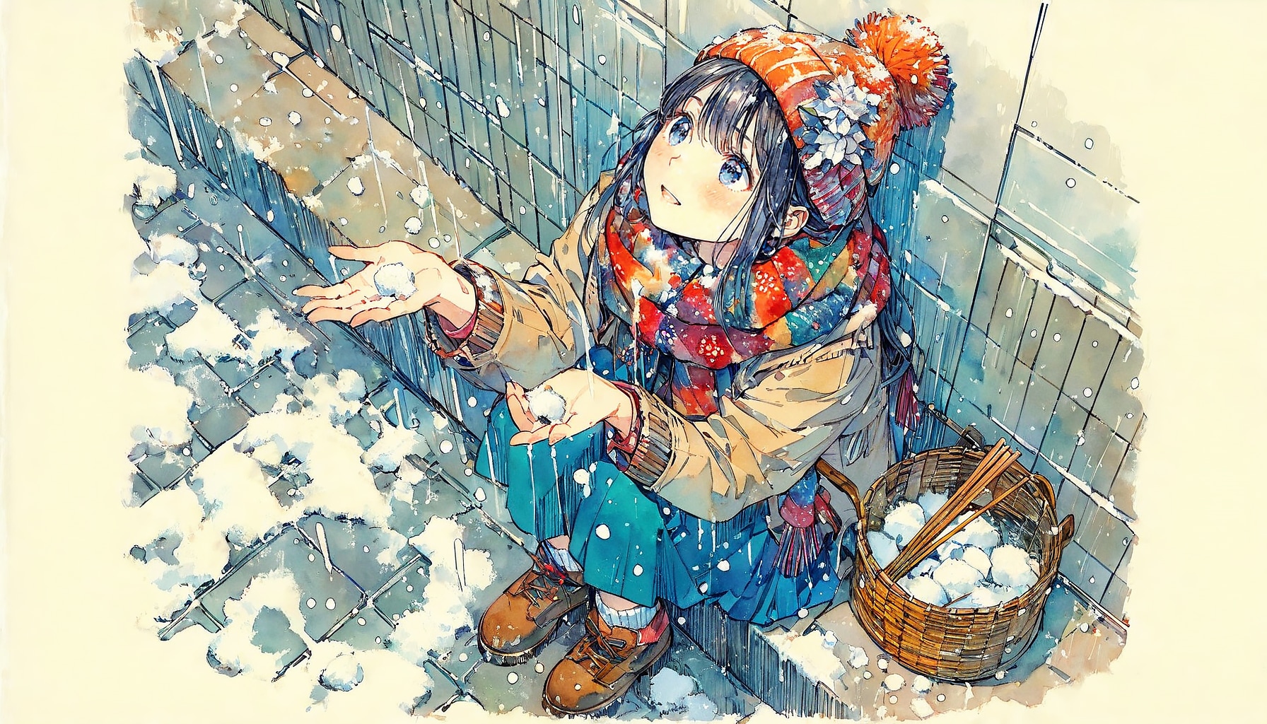 雪と少女105 | の人気AIイラスト・グラビア