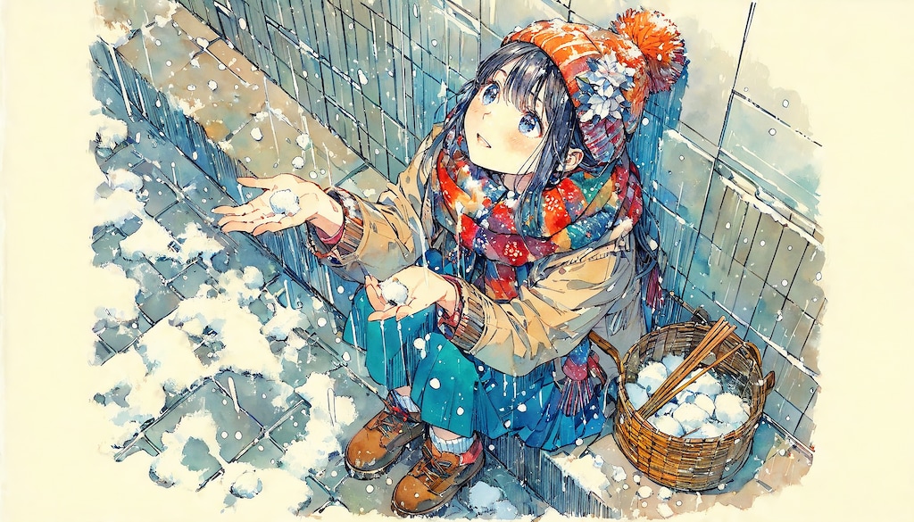 雪と少女105