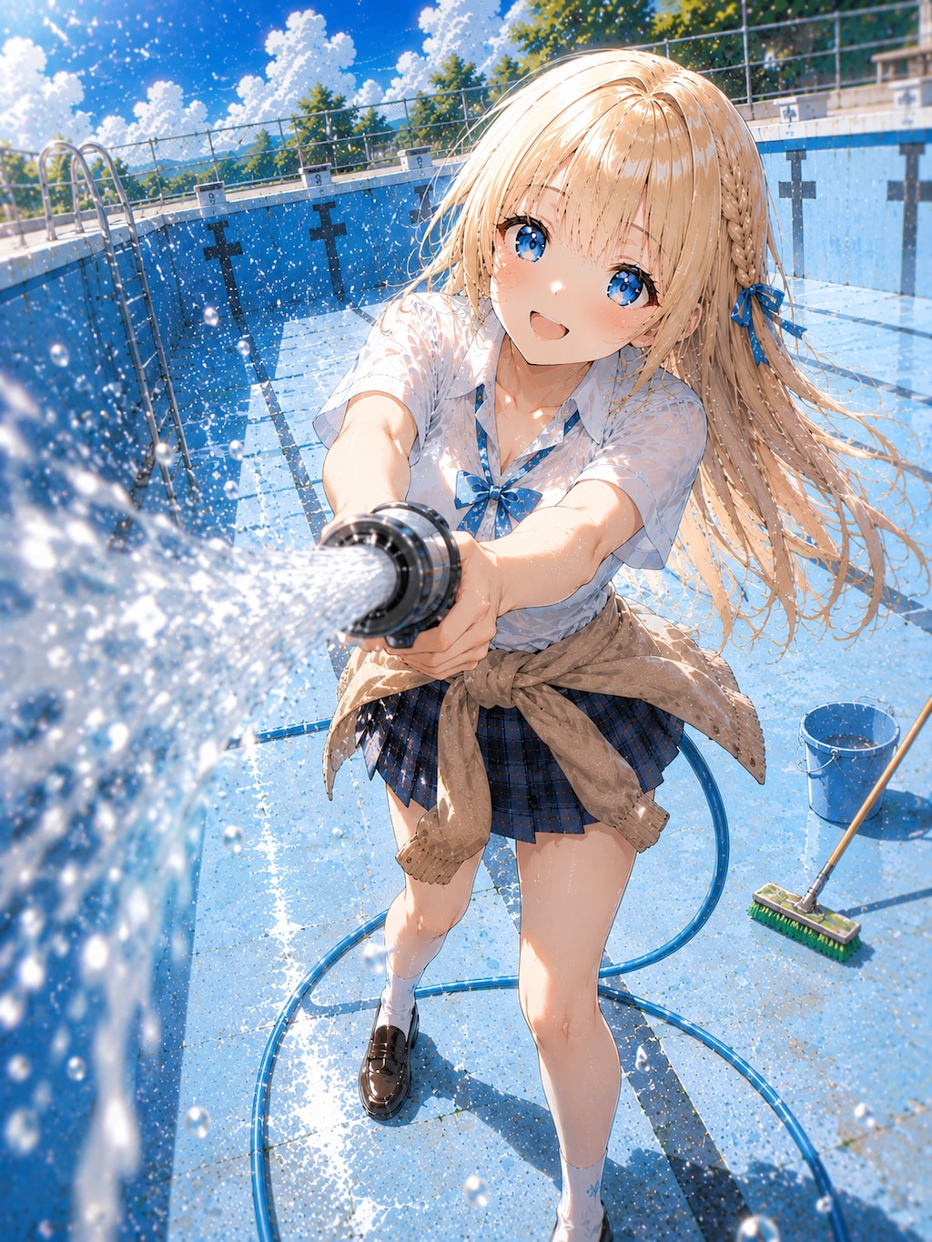 涼企画「プール掃除」