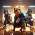 ダンス部員募集ポスターを作る猫 3枚目
