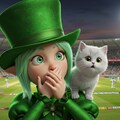ハットトリックに驚くエルフと子猫 4枚目