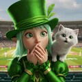 ハットトリックに驚くエルフと子猫 3枚目