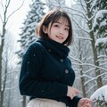 雪景色と女性 4 10枚目