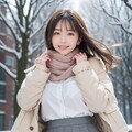 雪景色と女性 4 4枚目