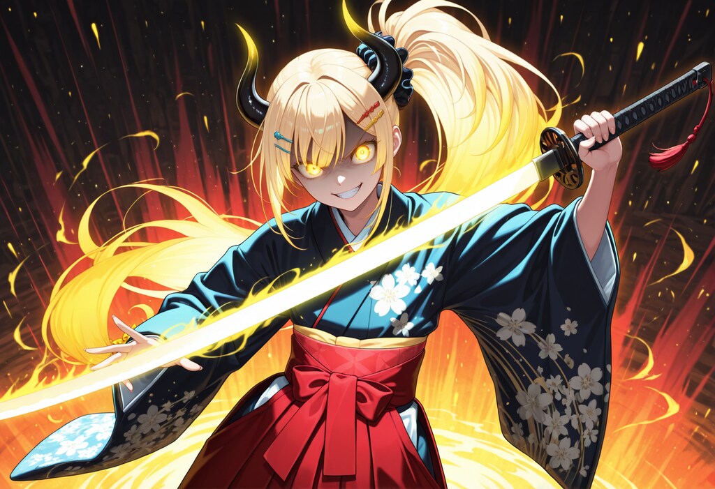 オーラ刀と女鬼高生さん