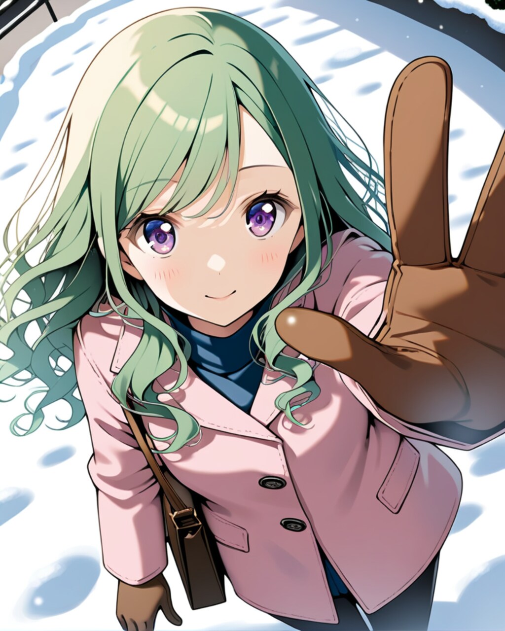 雪の日の女の子