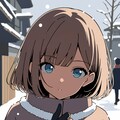雪の日の女の子 2枚目