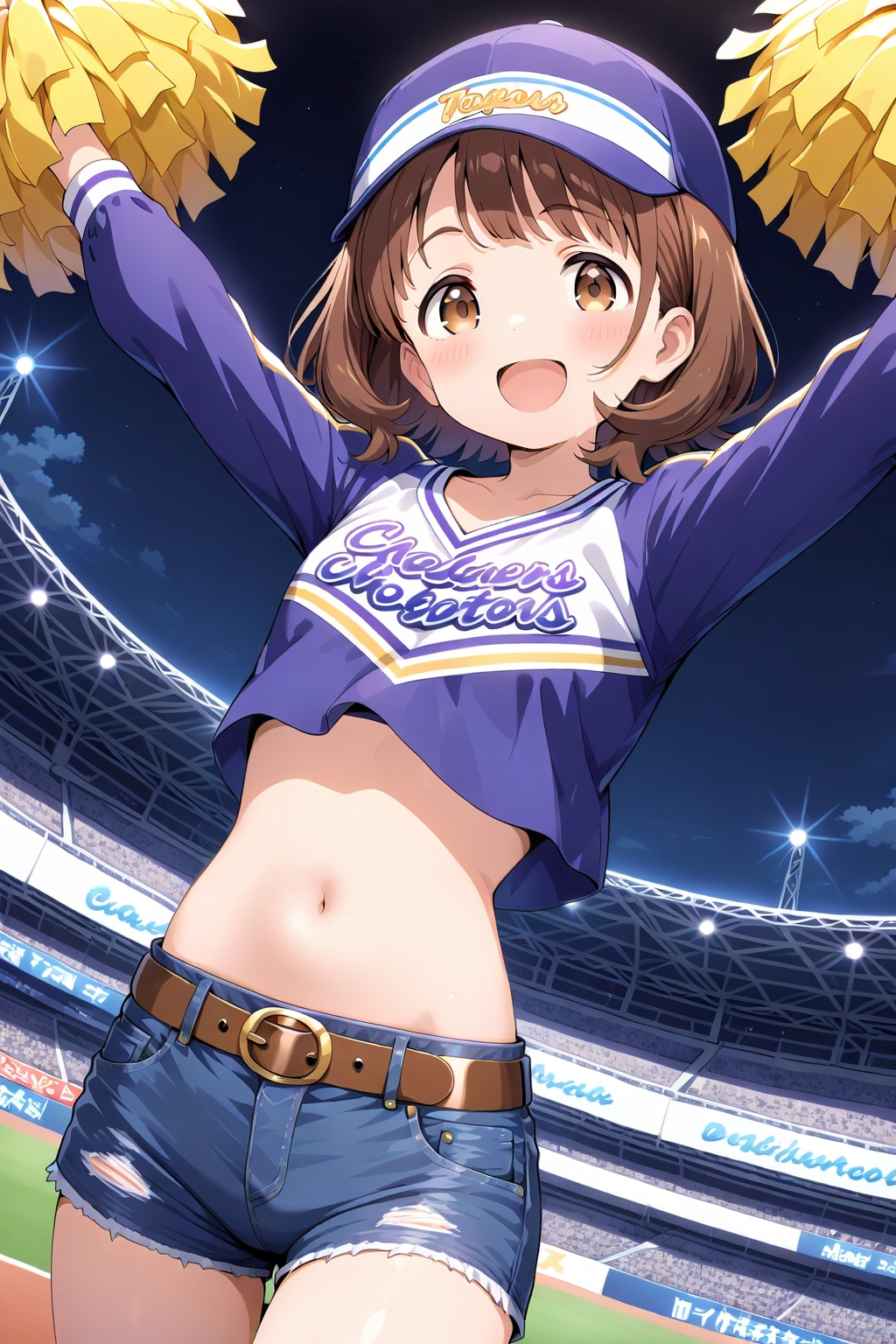 デニムホットパンツチア