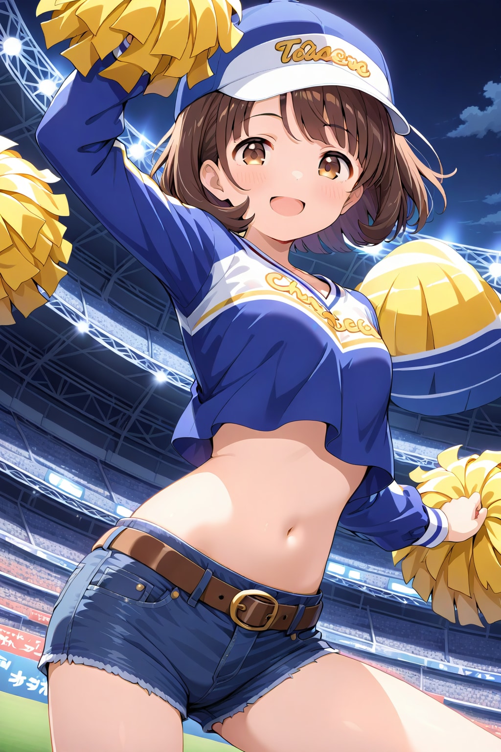 デニムホットパンツチア