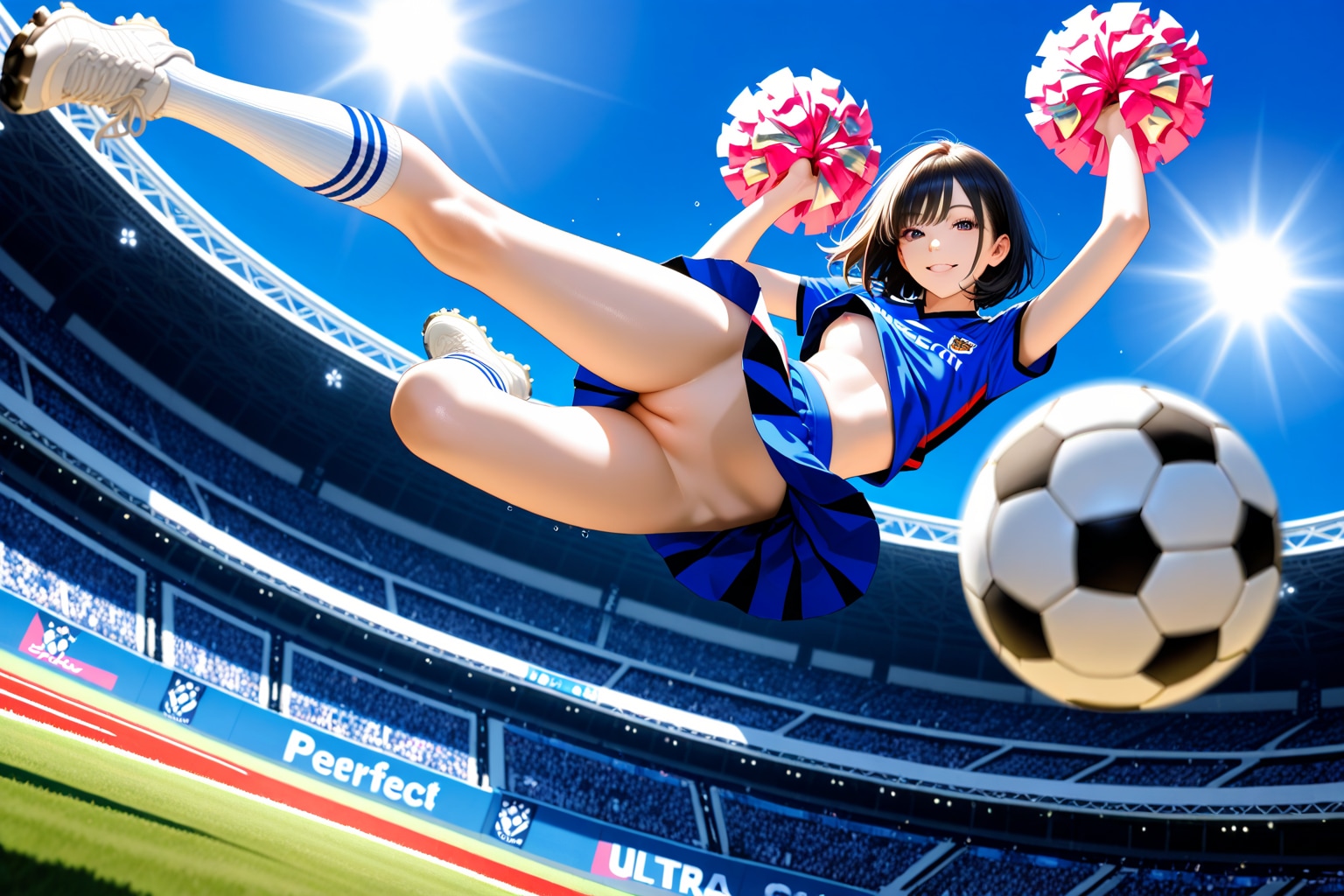 チアがシュート!⚽