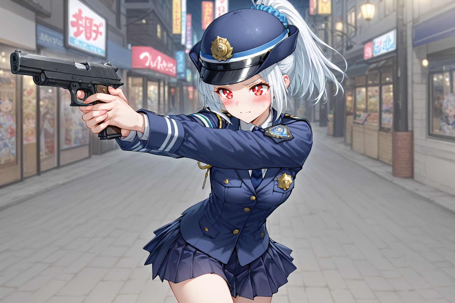 ミニスカポリス雛菊ちゃん | の人気AIイラスト・グラビア