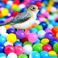 Bird in plastic balls 2枚目