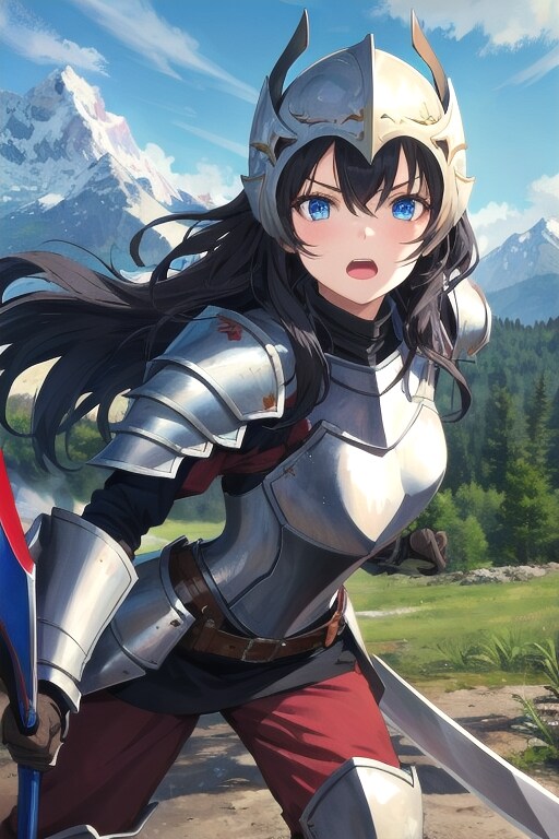 女騎士さん戦闘中 | の人気AIイラスト・グラビア