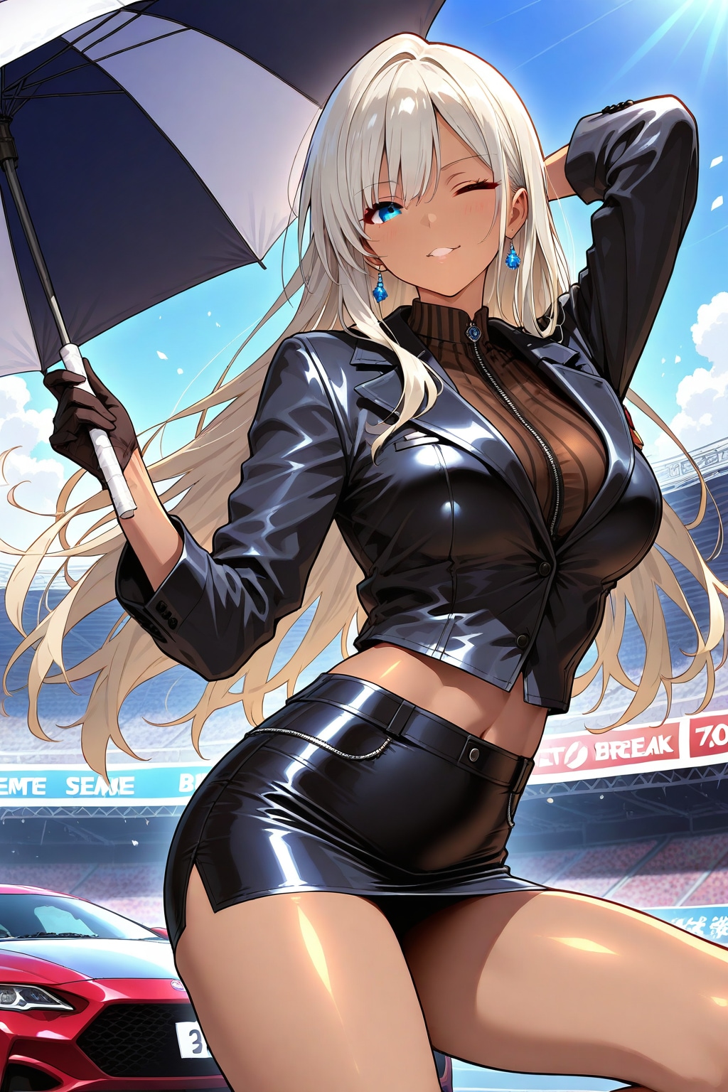 レースクイーンの練習⑦