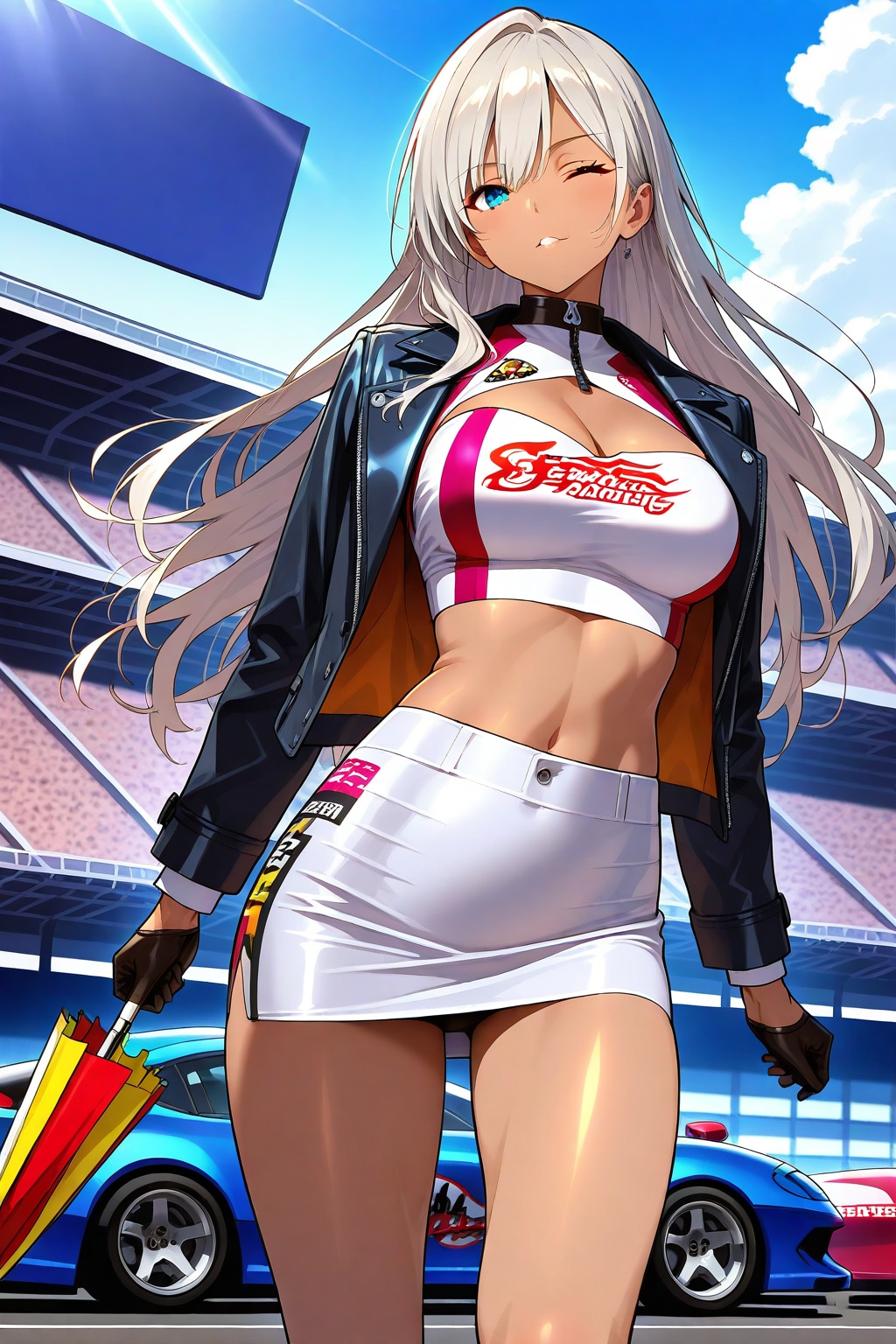 レースクイーンの練習⑦