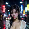 雨のニット女子 2枚目