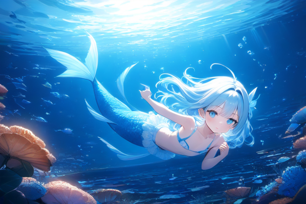 水中のマーメイド