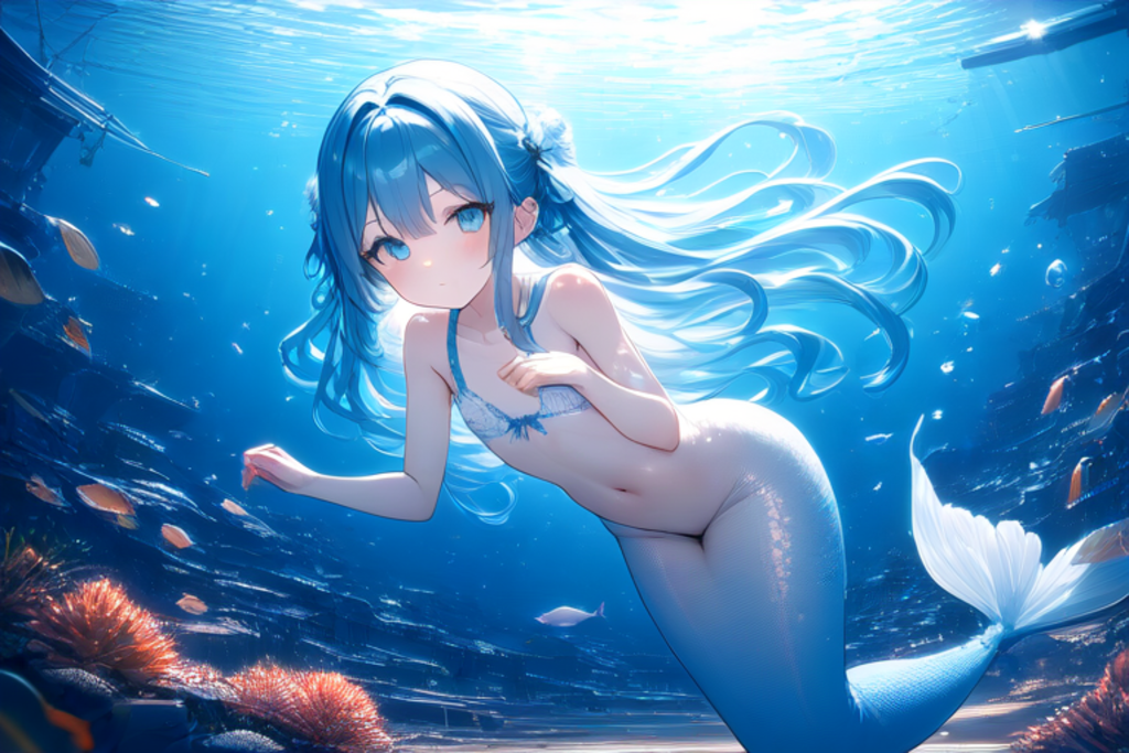 水中のマーメイド