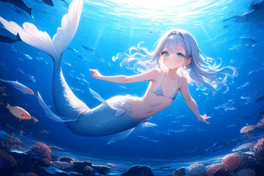 水中のマーメイド