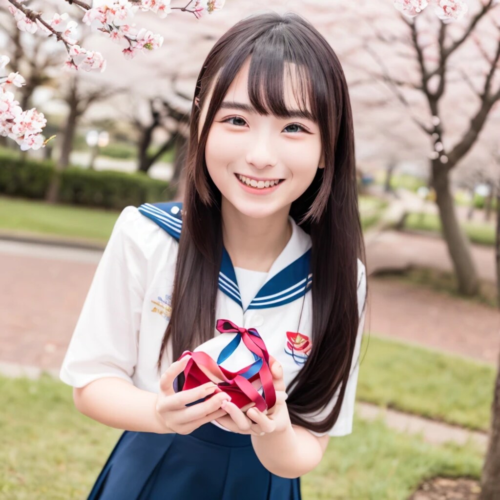 黒髪ロングでセーラー服の美女５５