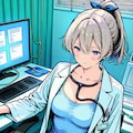 (987HQ)銀髪ちゃん女医 4枚目