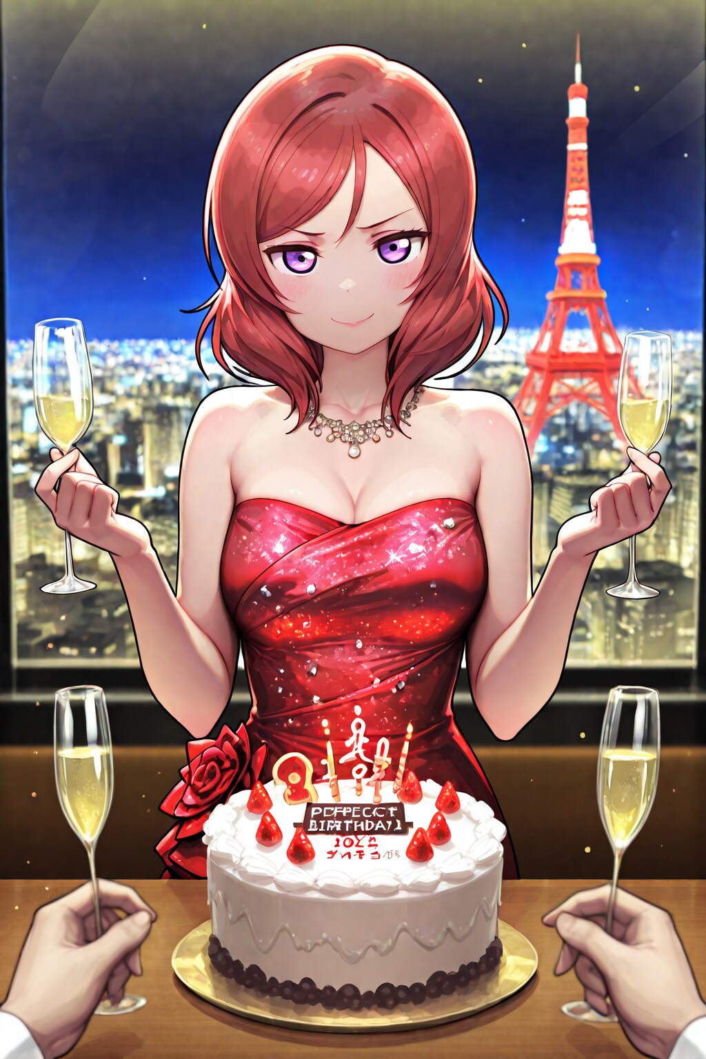 港区で誕生会な真姫ちゃん🎂🥂🎉❤️
