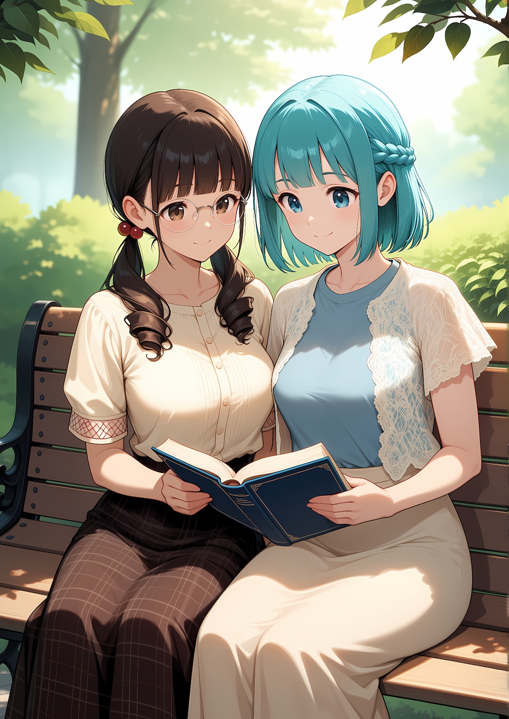 槇上くるりちゃんと公園で読書