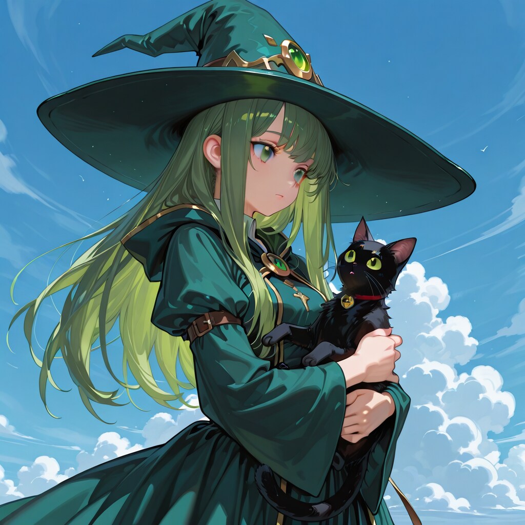 魔法使いと黒猫2 | の人気AIイラスト・グラビア
