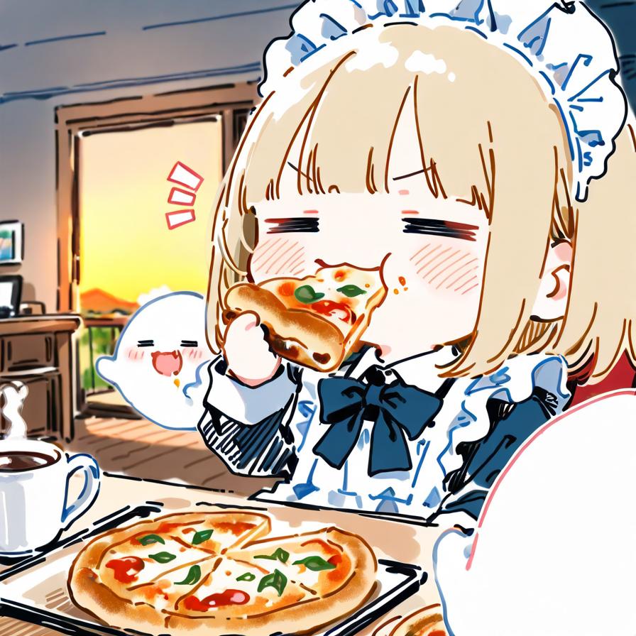 連休終わりのおピッツァェンコフィー🍕☕ | の人気AIイラスト・グラビア