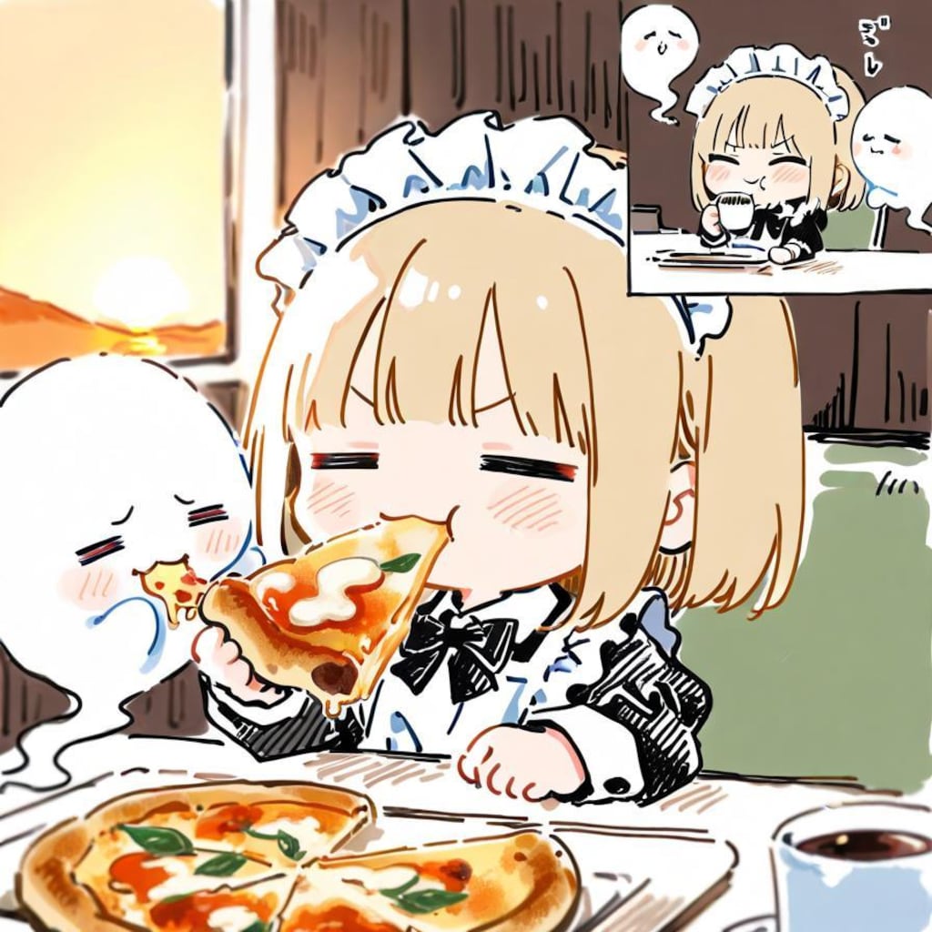 連休終わりのおピッツァェンコフィー🍕☕