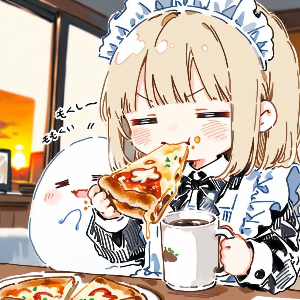 連休終わりのおピッツァェンコフィー🍕☕